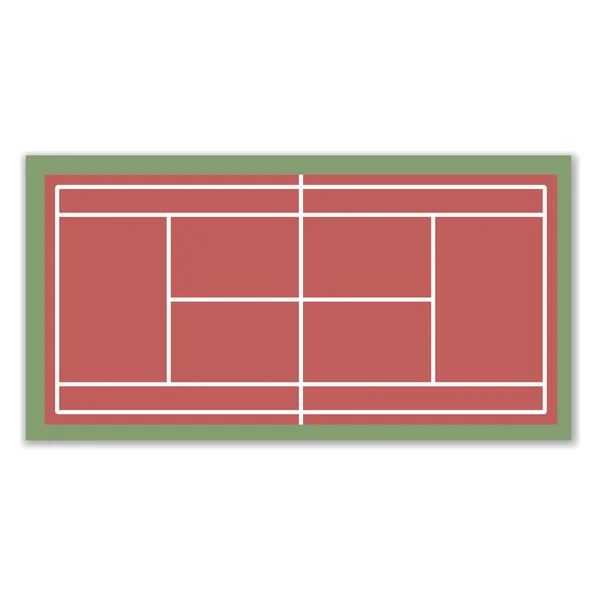 Un terrain de tennis, illustration vectorielle . — Image vectorielle