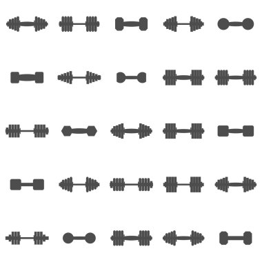 Simgeler dambıl, vektör çizim.