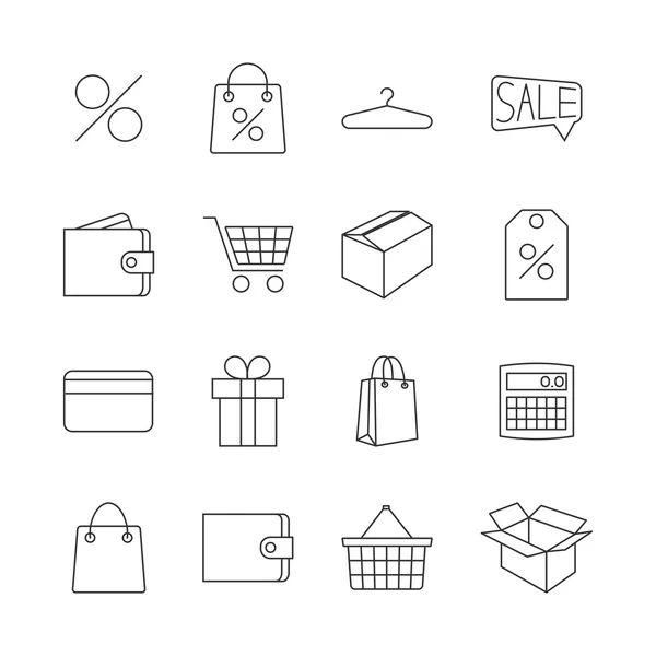 Compra de iconos, ilustración vectorial . — Archivo Imágenes Vectoriales