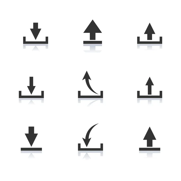 Pictogrammen downloaden, vectorillustratie. — Stockvector