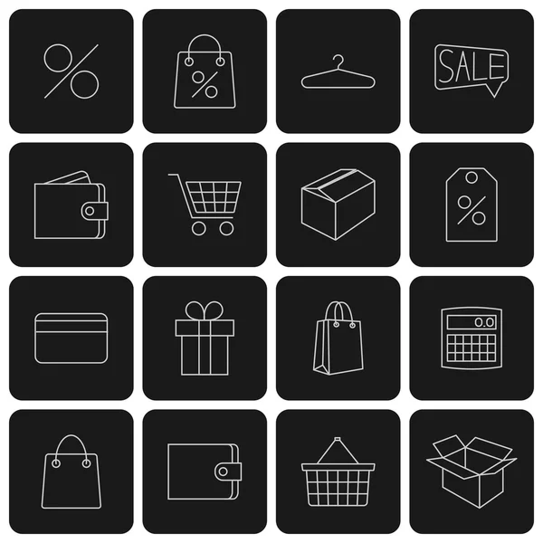 Icons purchase, vector illustration. — Stock Vector