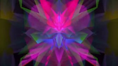 Renkli buz kristalleri hipnotik yıldız yapısı