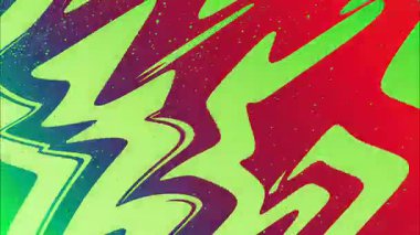 Yeşil kırmızı el grunge arkaplan, çarpık zikzak boya şekilleri, keskin soyut vuruşlar, komik anime stili agresif doku, enerjik boyalı yüzey