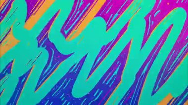 Turkuaz rengi el boyası soyut arkaplan, geniş akıcı fırça darbeleri, renkli grunge dokusu, anlamlı çizgi film anime yüzeyi, dinamik boyalı hareket