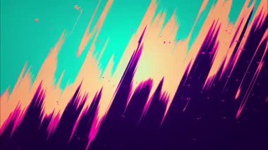 canlı el çizimi grunge arkaplan, turkuaz mor şeftali rengi boya çizgileri, keskin çapraz fırça hareketi, enerjik soyut doku, anime çizgi roman tarzı yüzey boyama