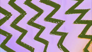 El çizimi zigzag soyut arka plan yumuşak mor ve zeytin tonları, kaba boya dokusu, düz olmayan fırça darbeleri, minimalist çizgi film tarzı çizgi roman deseni, organik çapraz hareket, sanatsal grunge animasyon yüzey