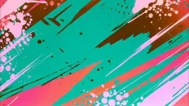 Soyut mercan boya çizgileri, kaba fırça izleri, çapraz hareket çizgileri, grunge sıçrama dokusu, el çizimi mizah tarzı arka plan, anlamlı karikatür boya yüzeyi, dinamik renkli soyutlama