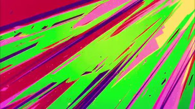 Soyut canlı fırça dokusu, yeşil mor ve pembe boya darbeleri, hızlı el çizimleri, çizgi çizgi film çizgi film çizgi film çizgi film animasyon tarzı grunge deseni