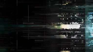 Yatay dijital gürültülü soyut arıza, karanlık siber doku, bozulmuş tarama çizgileri, bozuk sinyal katmanları, parçalanmış veri çizgileri, bozuk ekran efekti, gelecekteki müdahale şablonu, teknolojik hata estetiği