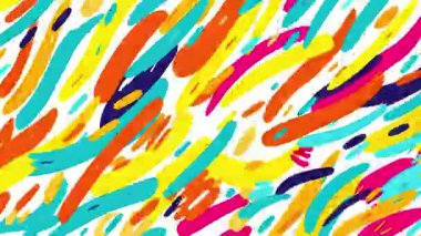 Dinamik soyut boyalı arka plan akıcı renkli fırça darbeleriyle, anlamlı el çizimi boya dokusu, çizgi film pop sanat tarzı, enerjik çok renkli desen, sanatsal grunge yüzeyi