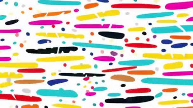 funky soyut karalama arka plan, renkli çizgi film vuruşları siyah, oyuncu el çizimi boya desen, pop sanat deseni, etkileyici naif çizim, canlı kontrast renkleri, sanatsal grunge yüzey