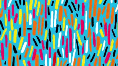 El çizimi soyut doku, yoğun renkli fırça darbeleri, çizgi film tarzı boya deseni, oyuncu karalamalar, parlak mavi pembe palet, enerjik pop sanat arka planı, anlamlı pastel boya izleri, sanatsal grafik çizim