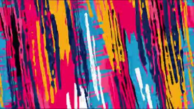 Soyut çizgi film grunge fırça dokusu, dikey kalın boya darbeleri, canlı mavi pembe kırmızı renkler, kaba çizik çizgiler, anlamlı oyuncu kaos, soyut grafik arka plan, güçlü kontrast ile dinamik boyalı yüzey