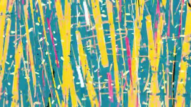 Soyut kaotik boya vuruşları deseni, dikey el fırça çizgileri, canlı sarı maviler, katmanlı kaba doku, sanatsal kompozisyon, enerjik modern soyut arka plan, sıçrama ve çiziklerle boyanmış yüzey