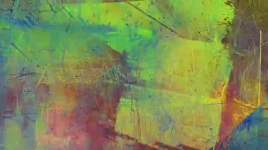 Soyut renkli grunge dokusu ile kesişen çizikler, katmanlı boya darbeleri, kaotik doğrusal izler, sıkıntılı sanatsal yüzey, kaba boyanmış arka plan, el çizgileri, analog çizilmiş doku, dışavurum sanatının arka planı