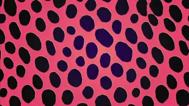 Mercan arka planında koyu oval şekilli soyut organik nokta deseni, düzensiz el çizimi deseni, kalın grafik çizimi, modern dekoratif yüzey