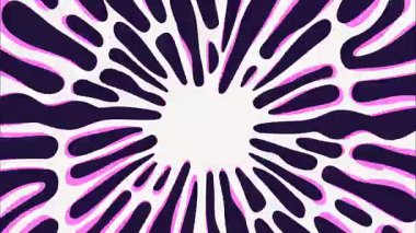 Soyut radyal organik şekiller arka plan, beyaz merkezde yüksek kontrast siyah formlar, el çizimi psikedelik patlama deseni, düzensiz damlalar, kalın grafik kompozisyonu, modern sanatsal doku