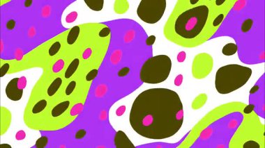 Kalın organik damlaları olan soyut düz çizimler, neon yeşil beyaz palet, noktalı doku, oyuncu çizgi film tarzı, elle çizilmiş detaylarla modern grafik arkaplan