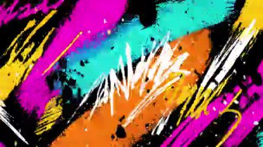 Soyut grunge boya arka plan, turuncu turuncu fırça darbeleri, kaba çizikler, anlamlı el boyası doku, dinamik sokak sanatı kompozisyonu.