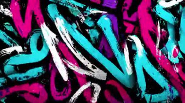 Soyut graffiti kaligrafi vuruşları, anlamlı el çizgileri, sokak sanatı grunge arka plan, kalın renkli şehir dokusu, kaotik fırça kompozisyonu