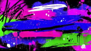 Soyut grafiti boya arka plan, katmanlı fırça darbeleri, el boyası bantlar, renkli sokak sanat dokusu, dışavurumcu grunge arka plan