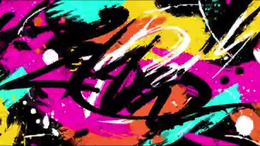 Saldırgan siyah grafiti karalamaları, soyut boya vuruşları, el çizimi sokak sanatı arka planı, grunge dokusu, kaotik şehir izleri, ham dışavurum çizgileri.