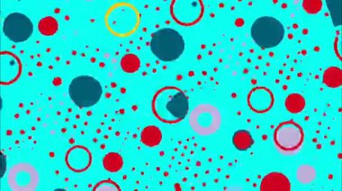 funky pop art geometrik 2D şekiller çizgi film düz vektör soyut retro arkaplan, turkuaz taban, donanma kırmızı daire çizgileri çizgiler çizgi, dağınık organik biçimler, canlı Memphis bozulması, oyuncu kontrast