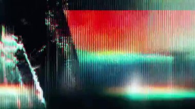 Kırmızı cyan engelleme arkaplanı, ağır RGB ayırma dokusu, dijital müdahale çizgileri, bozuk sinyal örtüsü, soyut siber punk hata ekran efekti
