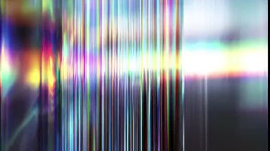 Çoklu renkli dikey ışık bozulması, kromatik spektrum çizgileri, RGB parazit çizgileri, neon dijital tarama arkaplanı