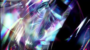 Kaotik holografik ışık çizgileri, neon renk dağılımı, yanardöner ses dokusu, siber punk dijital enerji görsel