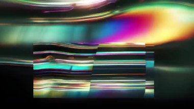 Neon ışık çizgileri, dijital tarama bozulması, siber punk enerji dokusu, fütüristik hareket bulanık görsel efektleri olan soyut yatay arıza