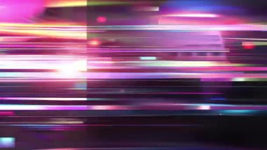 Fütüristik arkaplan arızası, yatay neon ışık yolları, siber punk hız hareketleri, dijital çizgiler ve fişekler, renkli bilim-kurgu parıltı çizgileri, soyut teknoloji dokusu, canlı pembe siyan enerji akışı