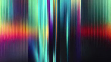 Derin kontrastlı dikey çok renkli tarama çizgileri, dijital parazit dokusu, kromatik bozulma, neon ışık çizgileri, soyut fütüristik arkaplan, analog sinyal sesi estetiği