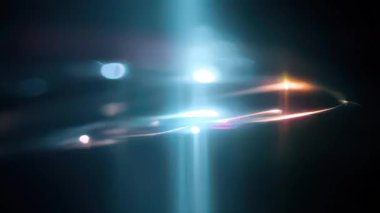 Soyut mavi ışık huzmesi arka planı, parlayan yatay ışık çizgileri, yumuşak optik bulanıklık, sinematik lens parlaklık efekti, fütürist enerji çizgisi dokusu, minimum karanlık atmosfer, holografik ışık izi