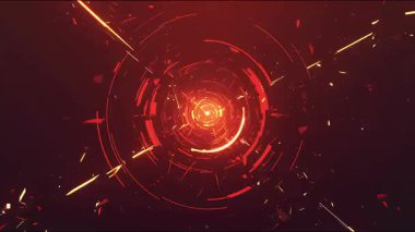 çizgi film stili 2d animasyon enerji girdabı tüneli, parlak kıvılcımlı dairesel girdap, soyut güç portalı etkisi, dinamik hareket arka planı