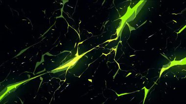 Yeşil enerji çatlakları, karanlık arka planda neon elektrik çatlakları, çizgi film tarzı çizgi film güç efekti, parlayan plazma çizgileri, keskin elektrik çizgileri, soyut etki enerjisi, bilim kurgu büyülü güç arka planı