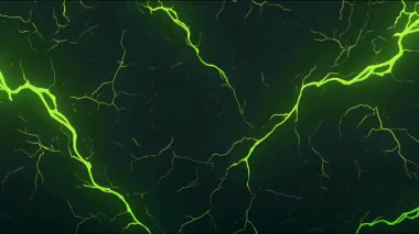 Yeşil yıldırım deseni, elektrik çatlağı deseni, neon enerji damarları, soyut elektrik arkaplanı, parlayan elektrik hatları, karikatür 2d animasyon tarzı, bilim kurgu elektrik yüzey etkisi