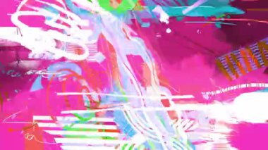 Soyut grunge el çizimi sanat kolajı arka plan, parlak dokunuşlu yoğun pembe boya katmanları, enerjik karışık medya dokusu, anlamlı ışık lekeleri, kaotik soyut desen, modern sanatsal zemin