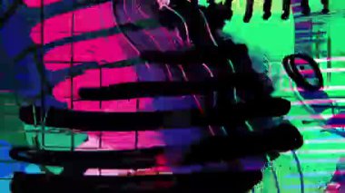 Canlı soyut karışık ortam arka planı, kalın boya dokuları, kaba çizgiler, katmanlı renk blokları, anlamlı grunge sanat tarzı, kaotik sanatsal desen, modern yaratıcı soyut yüzey