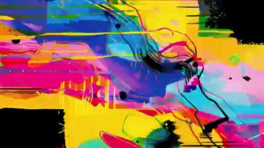 Değişken renkli boya dalgaları, enerjik kıvrımlı çizgiler, anlamlı hareket dokusu, modern sanatsal soyut tasarım ile dinamik soyut arkaplan