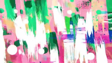 Yeşil ve beyaz dikey fırça darbelerine sahip soyut boyanmış doku, kaba katmanlı boya yüzeyi, anlamlı modern soyut arkaplan