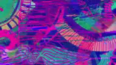 Kaotik morumsu çizgileri olan soyut psikedelik grunge arka plan, katmanlı boyanmış dokular ve karalama işaretleri, anlamlı el çizimi kompozisyon, modern animasyon sanat arkaplanı