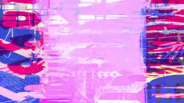 Pembe mavi soyut grunge arkaplan, el çizimi boya katmanları, kaba analog doku, anlamlı grafik kalıpları, karışık medya sanat yüzeyi, cesur animasyon dokusu arkaplan