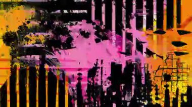 Koyu soyut grunge arkaplan, dikey arıza çizgileri, kaba analog boya dokusu, sıkıntılı karışık medya yüzeyi, anlamlı kalın işaretler, karamsar sanat dokusu