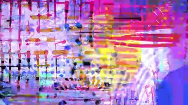 Çok renkli grunge arkaplan, kaotik el çizgileri, katmanlı analog boya dokuları, anlamlı karışık medya sanat yüzeyi, enerjik sanatsal işaretler, canlandırılmış doku arkaplanı