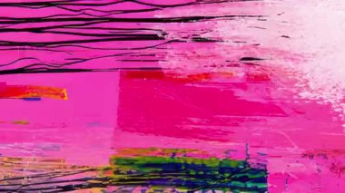 Sıcak pembe soyut grunge arka plan, yatay boya darbeleri, kaba analog fırça dokusu, sıkıntılı katman yüzey, anlamlı el boyası izleri, kalın sanatsal animasyon dokusu