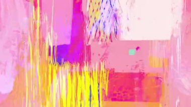 Renkli dikey grunge arkaplan, kalın el çizimleri, analog fırça dokusu, katmanlı karışık medya yüzeyi, anlamlı sanatsal izler, canlı animasyon dokusu arkaplanı