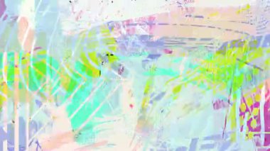 Yumuşak Pastel Soyut Grunge deseni, Açık Mavi Sarı Pembe El Karalamalı Boyalı Arkaplan ve Boya Kokusu