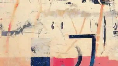 Bej soyut grunge doku arka planı, çizilmiş duvar, asgari sıkıntılı yüzey, eski moda kirli tuval örtüsü, eski alçı dokusu, ince çatlak desen arkaplan