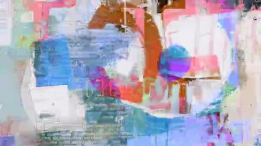 soyut renkli grunge kolaj dokusu, kırmızı mavi boya katmanları, kaotik fırça darbeleri, karışık medya yüzeyi, sıkıntılı tuval, kentsel sanat arka planı, çizik boya dokusu, analog ses örtüsü, anlamlı kompozisyon